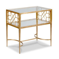 Woodbridge Furniture Verona Glass End Table with Storage