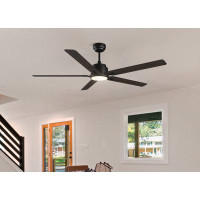 Ebern Designs 60'' Lisk 5 - Blade LED Standard Ceiling Fan with Remote Control and Light Kit Included