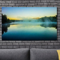 Made in Canada - Picture Perfect International 'Julian Price Lake in the Blue Ridge Mountains' Photographic Print on Wra