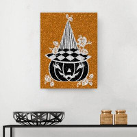 The Holiday Aisle® 'Glamoween Pumpkin IV' - Wrapped Canvas Graphic Art Print