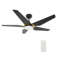 Everly Quinn Abela 52'' Smart Ceiling Fan With Remote, Light Kit Included,Works With Google Assistant And Amazon Alexa,S