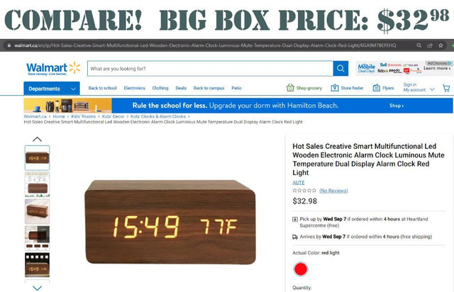 HEY STUDENTS -- UNBREAKABLE WOODEN BLUETOOTH ALARM CLOCK!  Perfect for grumpy morning people who break alarm clocks! in Other - Image 4