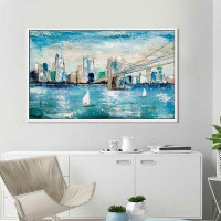 Made in Canada - Breakwater Bay 'Catching The Wind' Framed Acrylic Painting Print on Canvas