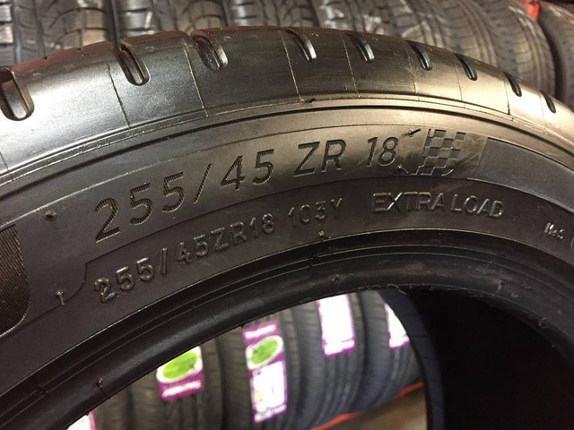 18 INCH SET OF 4 USED ALL SEASON TIRES 255/45R18 103Y MICHELIN PILOT SPORT ALL SEASON 4 TREAD 99% TAKE OFFS in Tires & Rims in Ontario - Image 4