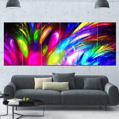 Made in Canada - Design Art 'Mysterious Psychedelic Design'  6 Piece Graphic Art Print Set on Canvas in Arts & Collectibles