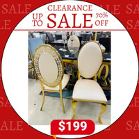 Beige And Gold Dining Chairs On Special Offer!!