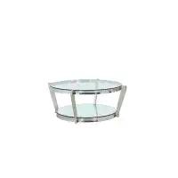 Ivy Bronx Round Coffee Table With Glass Top