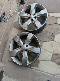 TWO ONLY NOT FOUR.  JEEP GRAND CHEROKEE    FACTORY OEM  20  INCH ALLOY WHEEL     SET OF  TWO  . NO     SENSORS