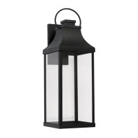 Capital Lighting 9" W X 27" H Outdoor 1-Light Night Sky Extra Large Wall Lantern In Oiled Bronze With Clear Glass