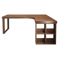 Lilac Garden Tools 62.99" Brown L shape Solid wood desk