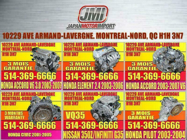 Moteur Toyota RAV4 AWD 4X4 2.4 2002 2003 2004 2005 2006 2007 2008, RAV-4 Engine in Engine & Engine Parts in City of Montréal - Image 2