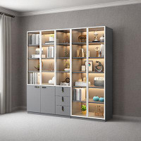 Hillock Home Glass Door Large Bookcase Modern Light Luxury Bookcase Display Case