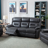 Latitude Run® Mayva 78" Vegan Leather Reclining Sofa