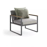 Hokku Designs Modern Aluminum Outdoor Sofa with Cushions