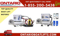 Electric Boat Lift Motors ! Tired of cranking your boat up and down? Even grandma can swiftly lower the boat in a jiffy!