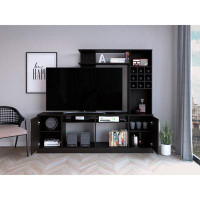 Latitude Run® Kava Entertainment Centre Six External Shelves Double Door Cabinet Storage Spaces for TVs up to 78"