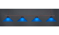 Wildon Home® Luminaire suspendu linéaire à 4 lumières pour table de billard Dime