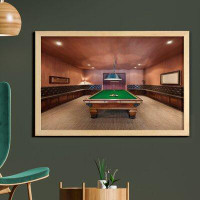 East Urban Home Ambesonne Modern Wall Art With Frame, Entertainment Room In Mansion Pool Table Billiard Lifestyle Photo