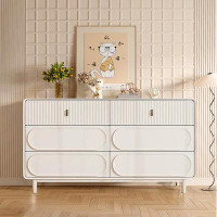 LORENZO Cream duct cabinet Storage cabinet Storage cabinet full cabinet of drawers living room side cabinet