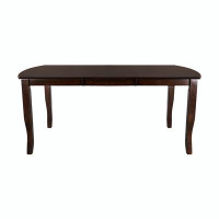 Red Barrel Studio Dark Cherry Finish Simple Design 1pc Dining Table with Separate Extension Leaf