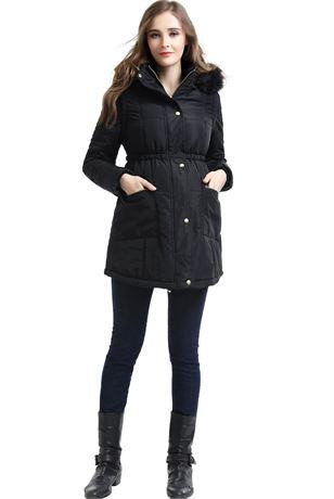 Kimi + Kai Maternity "Mina" Vest Convertible Parka Coat in Other in Ontario
