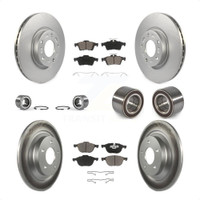 Front Rear Wheel Bearing Coated Disc Brake Rotors And Ceramic Pads Kit (10Pc) For Mazda 5 KBB-118460