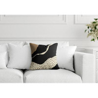 ULLI HOME Toni Miniimalist Abstract Indoor/Outdoor Square Pillow