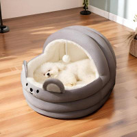 Tucker Murphy Pet™ Dog Nest Winter Warm Small Dog Teddy Detachable And Washable Semi Closed Winter Seasonal Universal Pe