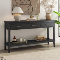 SYMYLIFE Console Table with 1 Shelf, Entrance Table