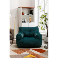 Orren Ellis Soft Cotton Linen Fabric Bean Bag Chair