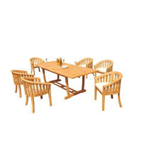 Winston Porter Cimberly Rectangular 6 - Person 105'' Long Dining Set with Cushions