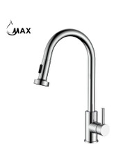 Single Handle Pull-Out Kitchen Faucet Chrome Finish