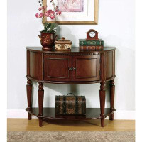 World Menagerie Brenda Console Table With Curved Front Brown