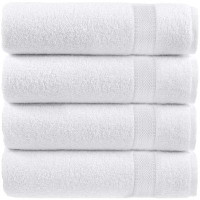 Canadian Linen Luxury White Bath Towels, 27x54 inches 540 GSM