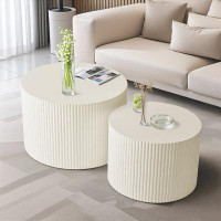 Ivy Bronx Wave Stripe Nesting Coffee Table Set for Living Room