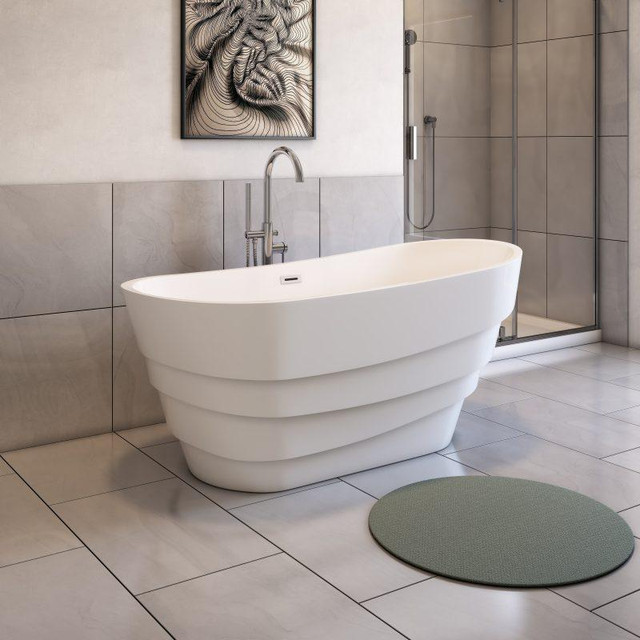 Asper – Deluxe 67 Inch Freestanding Acrylic Bathtub W Centre Drain  ( 67x27x29 ) in Plumbing, Sinks, Toilets & Showers