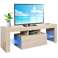 Wrought Studio TV Cabinet, Media Console Table, Entertainment Centre Stand with LED Lights