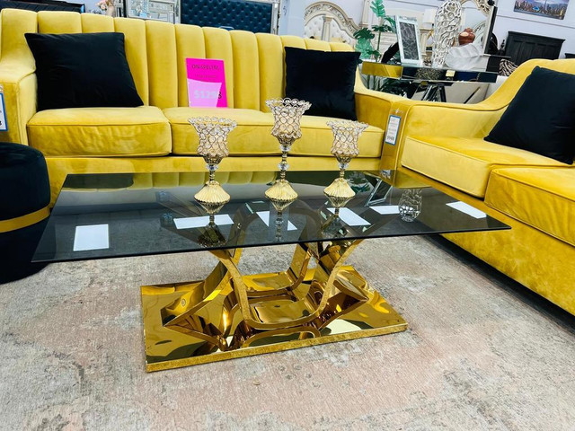 Brand New Modern Coffee Table in Black and Gold on Sale !! in Coffee Tables in Oakville / Halton Region - Image 3
