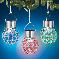 Winston Brands Colour Changing Solar Powered LED Lights - Set Of 3