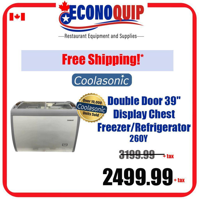 *FREE SHIPPING* - Commercial Single & Double Door Display Display Chest Freezers /Refrigerator in Other Business & Industrial in City of Toronto - Image 4
