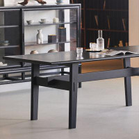 Wildon Home® 62.99" Black Solid wood  Dining Table