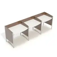 Palmieri Wave III 110.5" 3 Person Benching Workstation