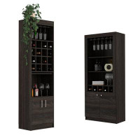 Wade Logan Aurelea Twin Bar 2 Piece Living Room Set, Bar Cabinet + Bar Cabinet