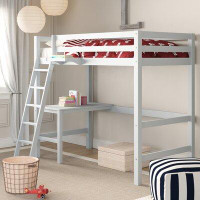 Viv + Rae Harold Twin Loft Bed with Built-in-Desk & Hanging Nightstand by Viv + Rae™