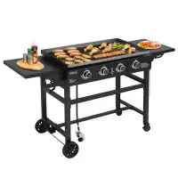 Royal Gourmet Royal Gourmet 4 - Burner Liquid Propane Gas Griddle with Cover