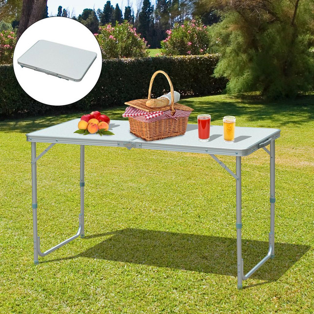 Picnic Table 47.2" x 23.6" x 27.6'' White in Fishing, Camping & Outdoors