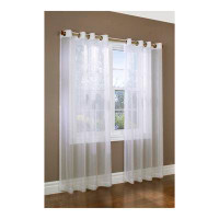 Eider & Ivory™ Carleta Sheer Grommet Curtain Panel Window Dressing 52 X 84 In White