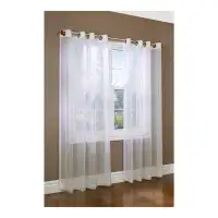 Eider & Ivory™ Carleta Sheer Grommet Curtain Panel Window Dressing 52 X 84 In White