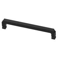 D. Lawless Hardware 6-5/16" Notched Pull Flat Black