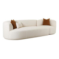 Comfort Design Mats Fernando Cream Boucle 2-Piece Modular LAF Sofa